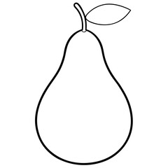 Pear Outline Vector Design