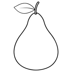 Pear Outline Vector Design
