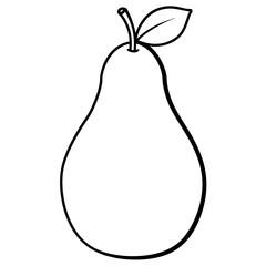 Pear Outline Vector Design