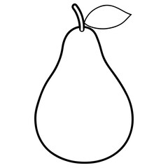 Pear Outline Vector Design