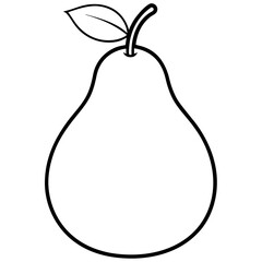Pear Outline Vector Design