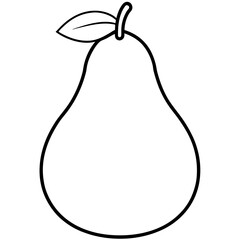 Pear Outline Vector Design