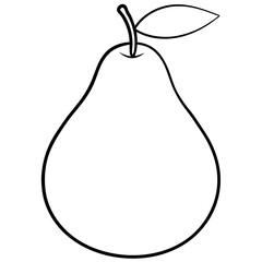 Pear Outline Vector Design