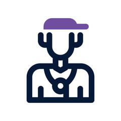 coach dual tone icon. vector icon for your website, mobile, presentation, and logo design.