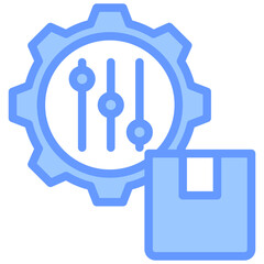 Product Customization Blue Icon