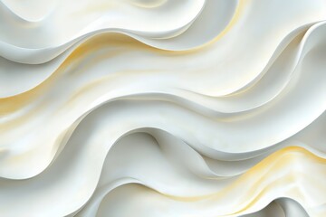 Obraz premium Abstract White and Gold Wavy Texture Background