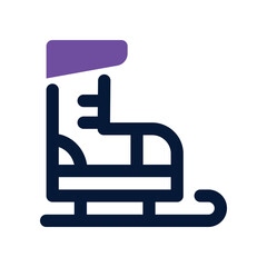 ice skating dual tone icon. vector icon for your website, mobile, presentation, and logo design.