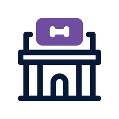 gymnasium dual tone icon. vector icon for your website, mobile, presentation, and logo design.