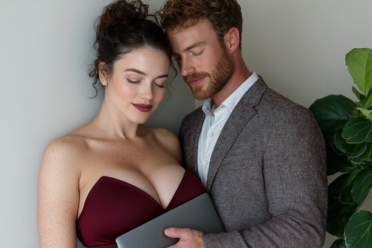 Man touches woman's butt - sexual harassment in office