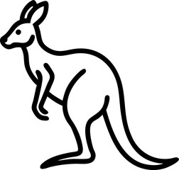Obraz premium kangaroo silhouette vector