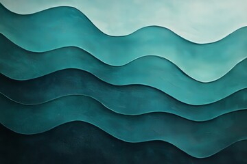 Fototapeta premium Abstract Teal Wave Pattern Artistic Design