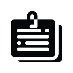 note solid icon. vector icon for your website, mobile, presentation, and logo design.