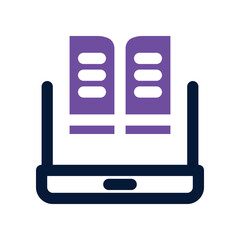 online library dual tone icon. vector icon for your website, mobile, presentation, and logo design.