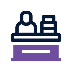 librarian dual tone icon. vector icon for your website, mobile, presentation, and logo design.