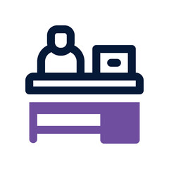 student dual tone icon. vector icon for your website, mobile, presentation, and logo design.