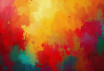 Fototapeta premium A colorful painting with a lot of different colors and patterns. The painting is full of life and energy, and it seems to be a representation of the beauty of nature. The colors are bright and vibrant