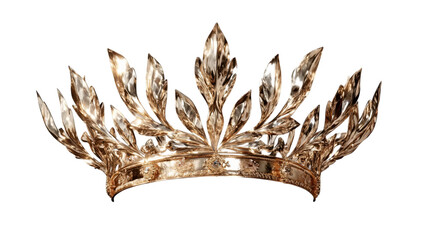 gold crown isolated on transparent background