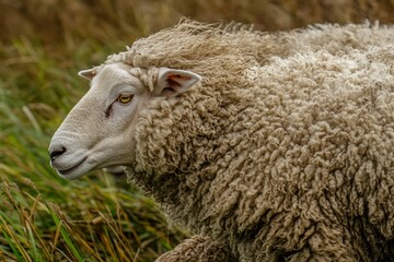 Fototapeta premium Close-up of a basket filled with freshly picked apples, autumn banner, autumn background Generative AI. Beautiful simple AI generated image