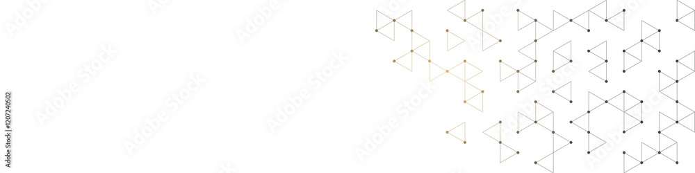 Poster Graphic design element for web page or banner with a geometric pattern of triangle shapes