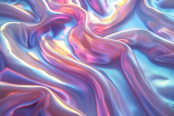 Obraz premium Iridescent Fabric Draped in Soft Pastel Hues