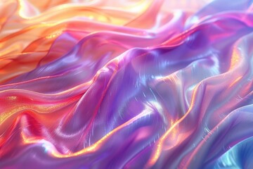 Obraz premium Iridescent Silk Fabric Draped in Soft Hues