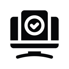 online booking icon. vector glyph icon for your website, mobile, presentation, and logo design.