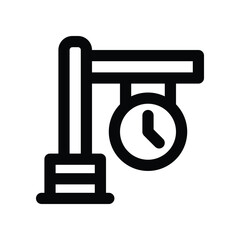 clock icon. vector line icon for your website, mobile, presentation, and logo design.
