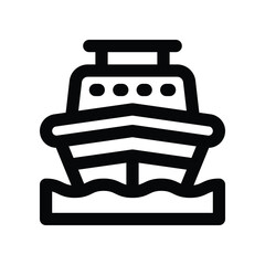 ship icon. vector line icon for your website, mobile, presentation, and logo design.