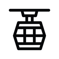 cable car icon. vector line icon for your website, mobile, presentation, and logo design.