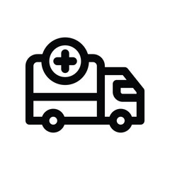 ambulance icon. vector line icon for your website, mobile, presentation, and logo design.