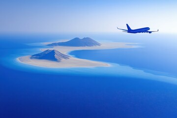 Serene view of woman swimming in sea water. A Relaxing Top-Down View of turquoise ocean expanse.. Beautiful simple AI generated image