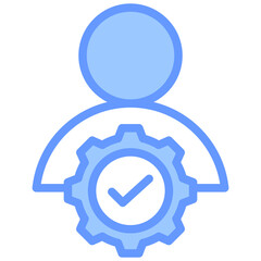 Fototapeta premium Manager Blue Icon