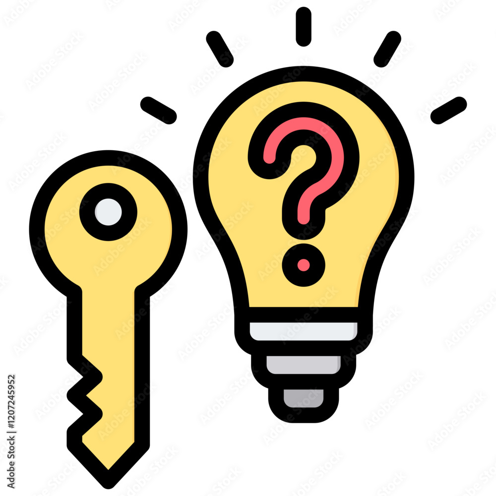 Poster Problem Solving Outline Color Icon