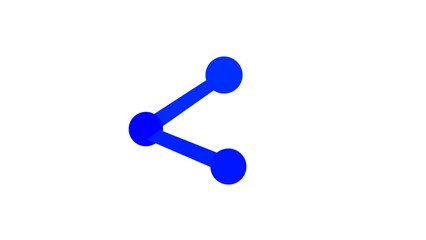 Share icon in flat style. Connected chain, file sharing symbol.