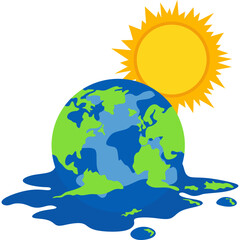 global warming melting earth