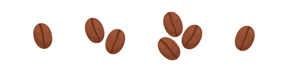 Coffee icon. Coffee bean vector set. Coffee bean sign. Isolated caffeine icon.