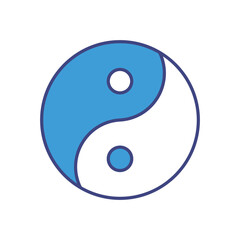 Ying Yang vector icon stock illustration