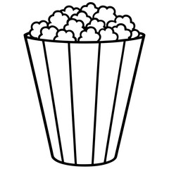Popcorn Illustration in Vector Style
