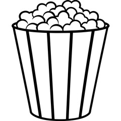Popcorn Illustration in Vector Style