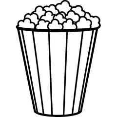 Popcorn Illustration in Vector Style
