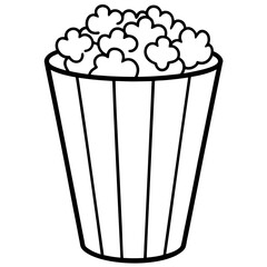 Popcorn Illustration in Vector Style
