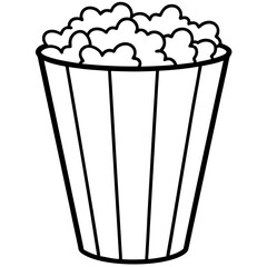 Popcorn Illustration in Vector Style