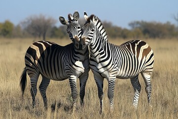 Obraz premium zebra eating grass - baby. Beautiful simple AI generated image