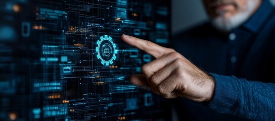 Operation management and business process control optimization in the realm of industrial technology and workflow concept. Emphasizes high performance, problem-solving, and quality control. Icons