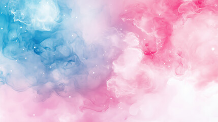Fototapeta premium Clean and Modern Pink and Blue Composition with White Backdrop, Generative AI