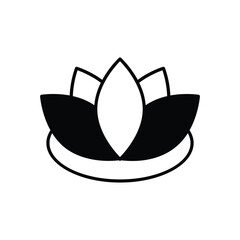 Lotus vector icon stock illustration