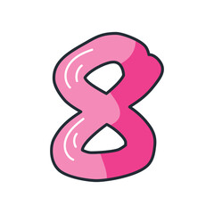 8 color line icon with white background vector stock illustration