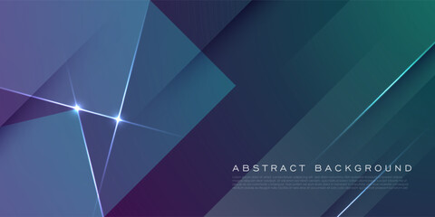 Abstract gradient dark purple and green color square overlap background for card graphics design. Simple background with light elements. Eps10 vector