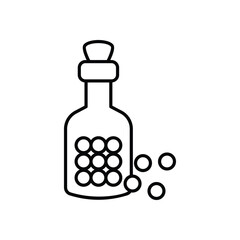 Homeopathy Vials vector icon stock illustration