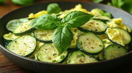 Delicious Zucchini and Egg Scramble with Basil